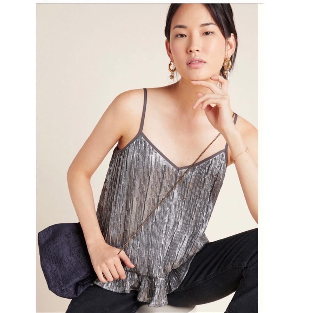 NWOT Anthropologie Amelie Sequin Cami